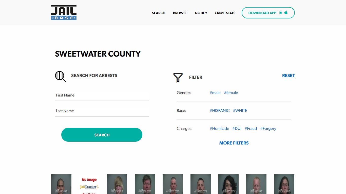 Sweetwater County Jail Inmate Search and Mugshots | JailBase