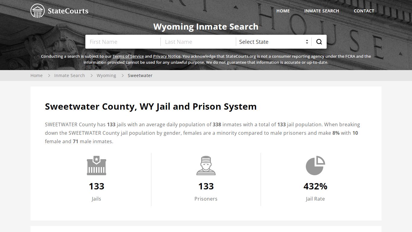 Sweetwater County, WY Inmate Search - StateCourts